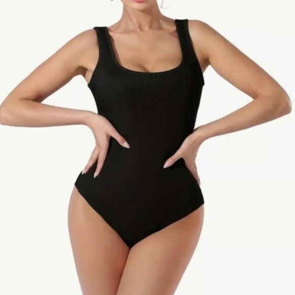 Bundle: Round Neck Hollow Chest Sexy Bodysuit | XS | Form-Fitting Stretch NWOT - Picture 6 of 12